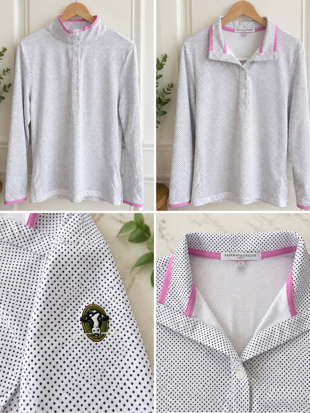 Women’s Fairway & Green long sleeve polo. Size Medium